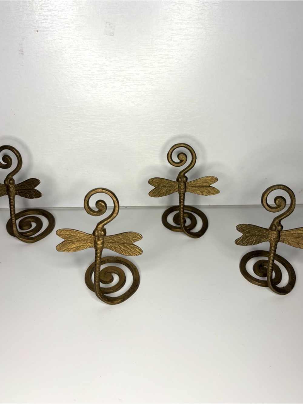 (4) Whimsical Gold Dragonfly Table Card Holders- Decorative Home Fairycore Decor - Picture 8 of 9